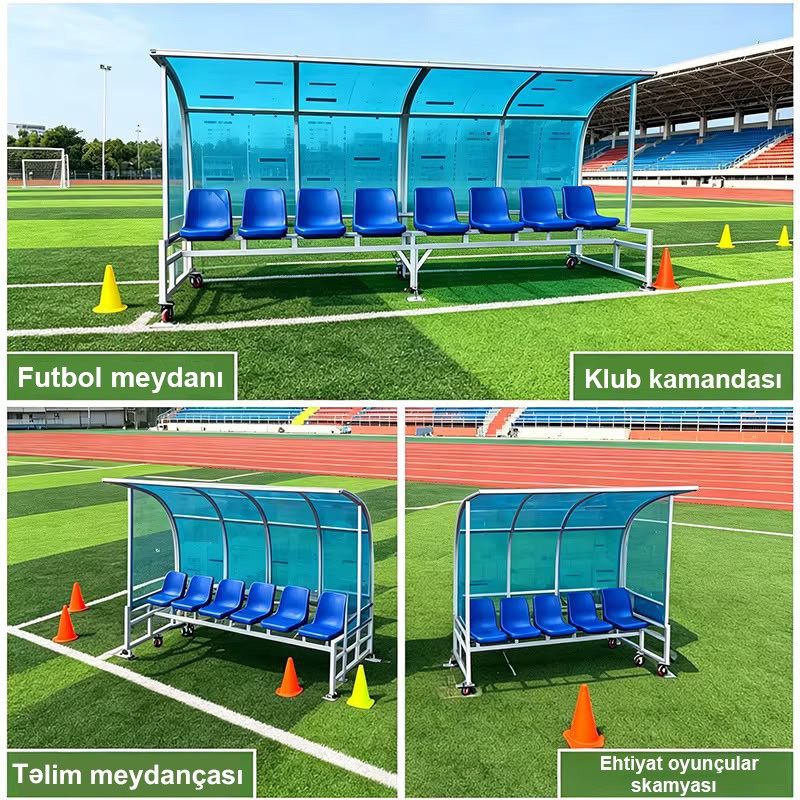 Futbol meydançası üçün oturacaq skamya